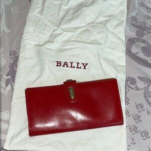Bally Cherry Red Leather Women's Wallet